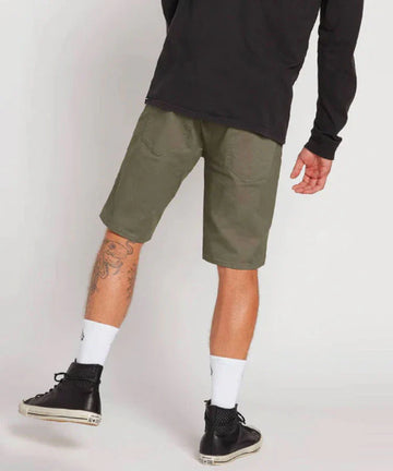 Volcom Solver Lite 5 Pocket Mens Short 19 - Army Green Combo